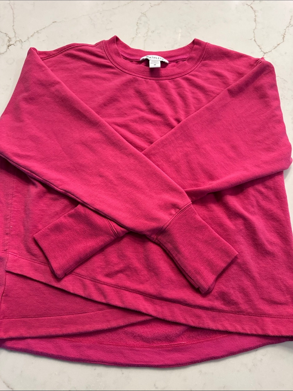 SUPER SOFT Athleta Hot Pink Crewneck Pullover Sweatshirt